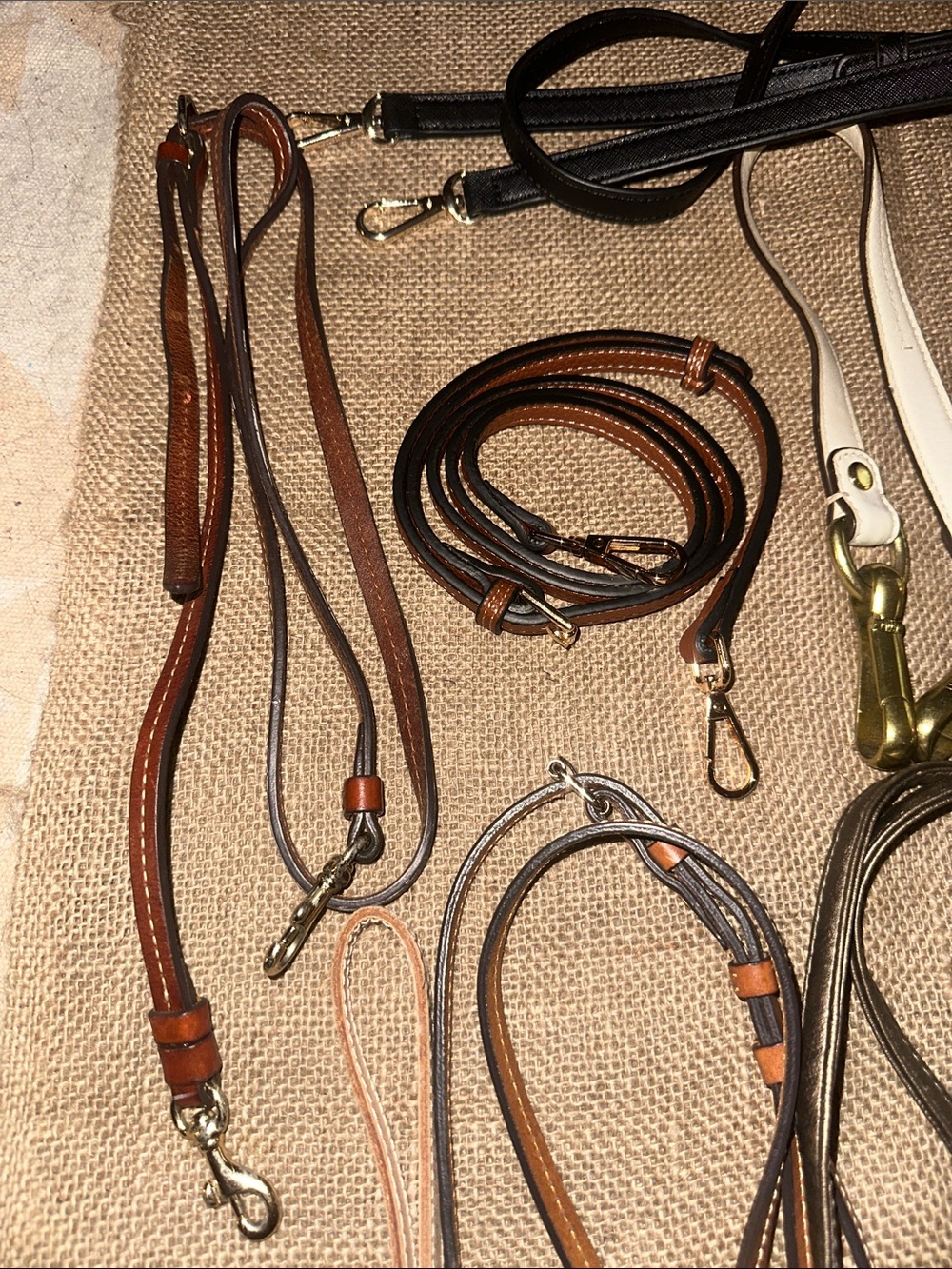 Lot of 11 Purse Straps Women Multi Color/Style Replacement Crossbody leather - Picture 12 of 13